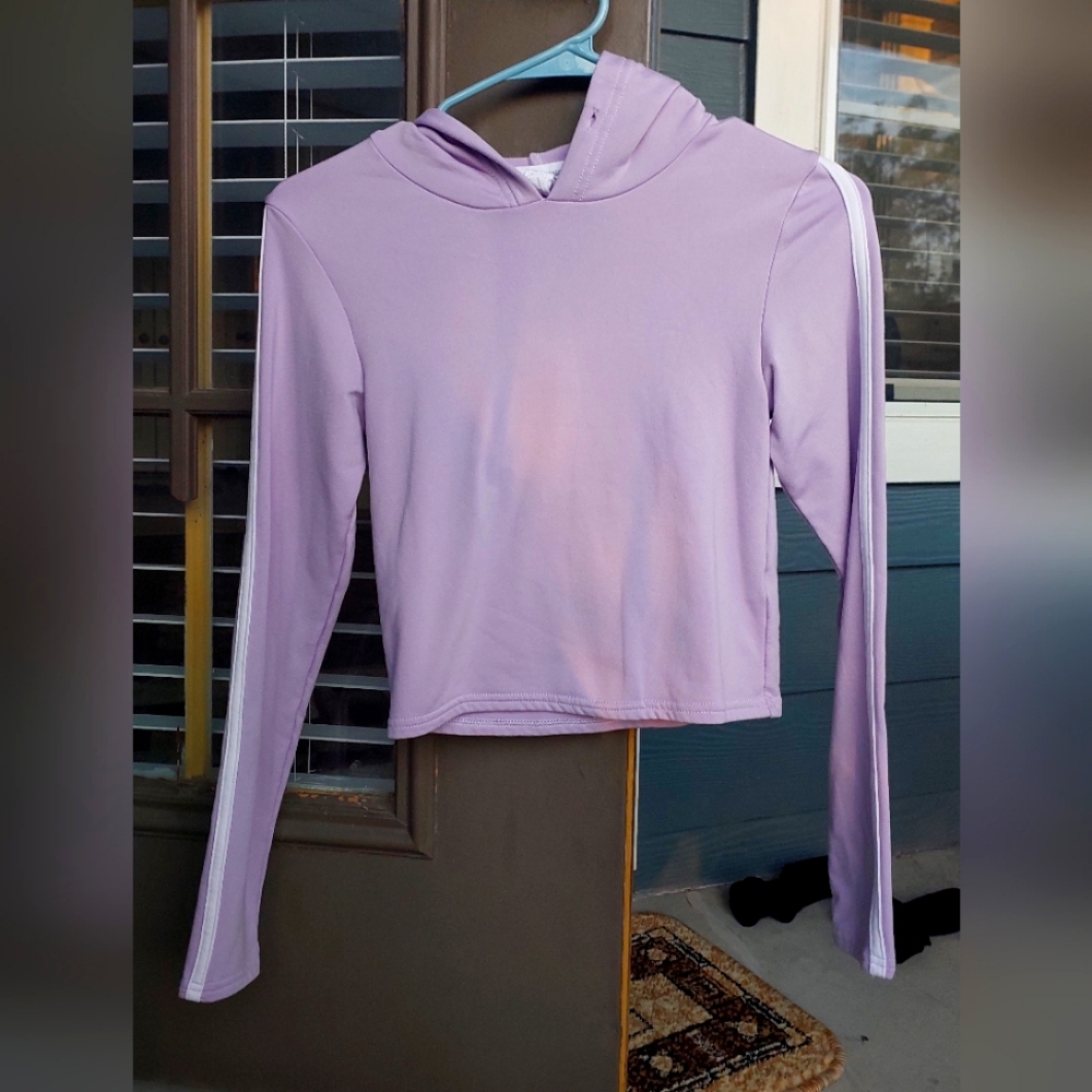 Charlotte Russe light purple cropped hoodie